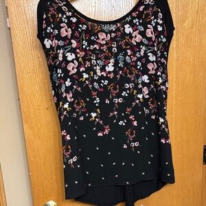 5 for $25  Black Floral Women's Blouse